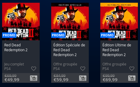 playstation store rdr2